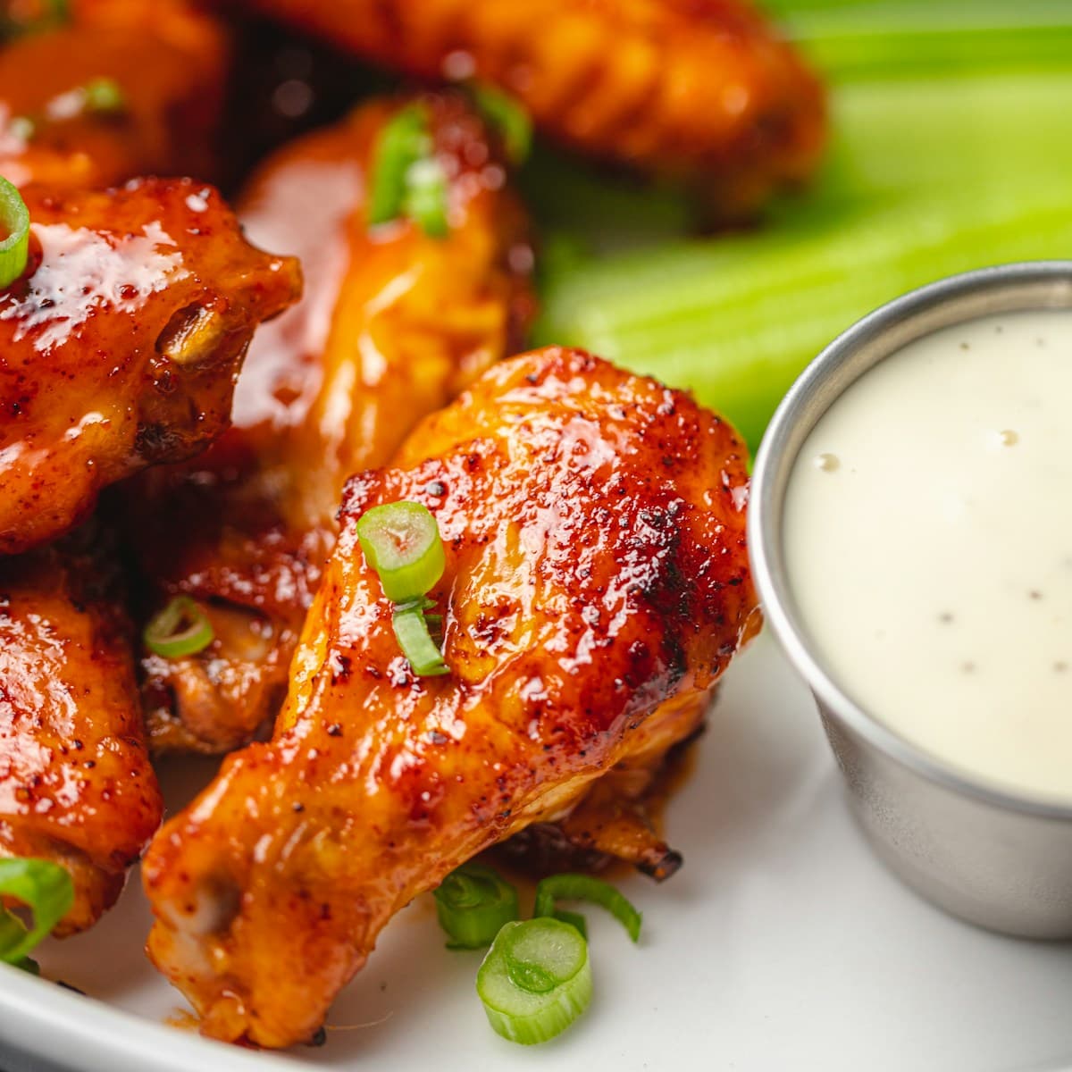 Air-Fryer Chicken Wings with Sautéed Vegetables